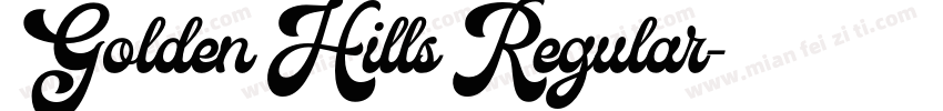Golden Hills Regular字体转换